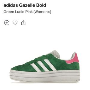 ADIDAS Gazelle Bold -Green Lucid Pink